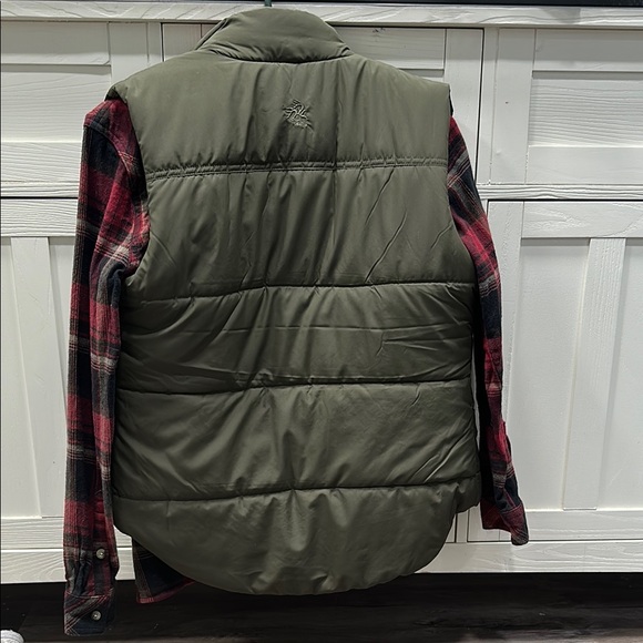Legendary Whitetails Olive Green Vest with Red Plaid Shirt - Picture 2 of 4